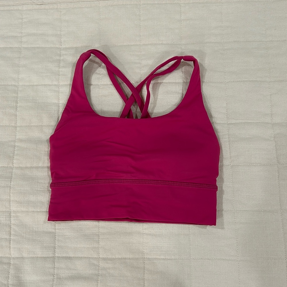 lululemon ripened raspberry longline energy bra | size 2!!
